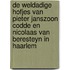 De weldadige hofjes van Pieter Janszoon Codde en Nicolaas van Beresteyn in Haarlem