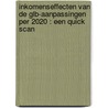 Inkomenseffecten van de GLB-aanpassingen per 2020 : een quick scan by Petra Berkhout