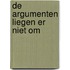 De argumenten liegen er niet om
