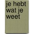 Je hebt wat je weet