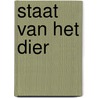 Staat van het dier by Raad voor Dierenaangelegenheden