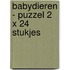 Babydieren - puzzel 2 x 24 stukjes