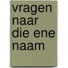 Vragen naar die ene Naam door Roelof den Ouden