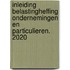 Inleiding Belastingheffing ondernemingen en particulieren. 2020