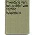 Inventaris van het archief van Camille Huysmans