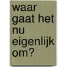 Waar gaat het nu eigenlijk om? door J.B. Huizink