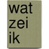 Wat zei ik