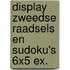 Display Zweedse raadsels en Sudoku's 6x5 ex.