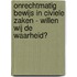 Onrechtmatig bewijs in civiele zaken - willen wij de waarheid?