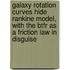Galaxy rotation curves hide Rankine model, with the BTFR as a friction law in disguise