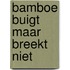 Bamboe buigt maar breekt niet
