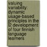 Valuing variability: Dynamic usage-based principles in the L2 development of four Finnish language learners