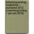 Belastingverdrag Nederland – Duitsland 2012 (inwerkingtreding 1 januari 2016)