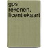 GPS Rekenen, licentiekaart