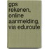 GPS Rekenen, online aanmelding, via Eduroute
