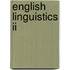 English Linguistics II