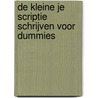 De kleine Je scriptie schrijven voor Dummies by Peter Altink