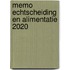 Memo Echtscheiding en alimentatie 2020