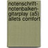 Notenschrift- Notenbalken- Gitarplay (A5) Allets comfort