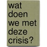 Wat doen we met deze crisis? door Rene Peters
