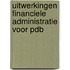 Uitwerkingen Financiele administratie voor pdb