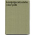 Kostprijscalculatie voor PDB