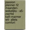 Passion Planner-12 maanden- wekelijks - A5- Zachte kaft-Marmer wit- Allets Comfort by Allets Comfort