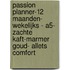 Passion Planner-12 maanden- wekelijks - A5- Zachte kaft-Marmer Goud- Allets Comfort