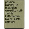 Passion Planner-12 maanden- wekelijks - A5- Zachte kaft-Marmer blauw- Allets Comfort door Allets Comfort