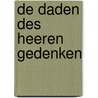 De daden des HEEREN gedenken door J.W. Duvekot