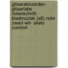 Gitaarakkoorden- Gitaartabs Notenschrift- Bladmuziek (A5) Note Zwart-Wit- Allets Comfort door Allets Comfort