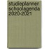 Studieplanner schoolagenda 2020-2021