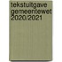 Tekstuitgave Gemeentewet 2020/2021
