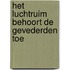 Het luchtruim behoort de gevederden toe