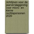 Richtlijnen voor de jaarverslaggeving voor micro- en kleine rechtspersonen 2020