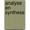 Analyse en Synthese by Franc Müller