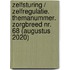 Zelfsturing / Zelfregulatie. Themanummer. Zorgbreed nr. 68 (augustus 2020)