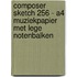 Composer Sketch 256 - A4 Muziekpapier met lege notenbalken