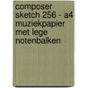 Composer Sketch 256 - A4 Muziekpapier met lege notenbalken door Sophia Martins