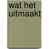 Wat het uitmaakt by Arie de Jong