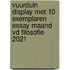 Vuurduin Display met 10 exemplaren essay Maand vd Filosofie 2021