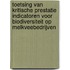 Toetsing van Kritische Prestatie Indicatoren voor biodiversiteit op melkveebedrijven