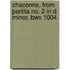 Chaconne, from Partita no. 2 in D minor, BWV 1004