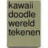 Kawaii doodle wereld tekenen
