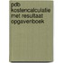 PDB Kostencalculatie met resultaat