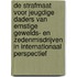 De strafmaat voor jeugdige daders van ernstige gewelds- en zedenmisdrijven in internationaal perspectief