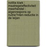 Notitie KIWK : maatregeleffectiviteit meerherstel : algenrespons op nutriënten-reductie in de Leijen door Ralf Verdonschot