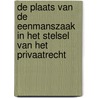 De plaats van de eenmanszaak in het stelsel van het privaatrecht door Adiba Bouichi