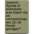 ‘Gewone’, hybride of elektrische auto kopen via uw vennootschap: wat zijn de fiscale gevolgen?