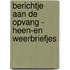 Berichtje aan de opvang - heen-en weerbriefjes